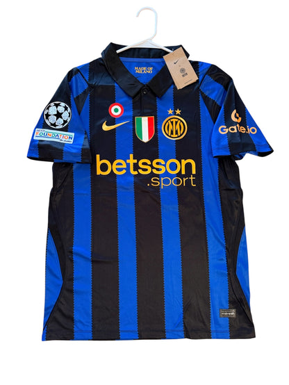 Inter Milan Lautaro Martinez #10 2026/27 Home Blue Black Soccer Jersey Champions Men