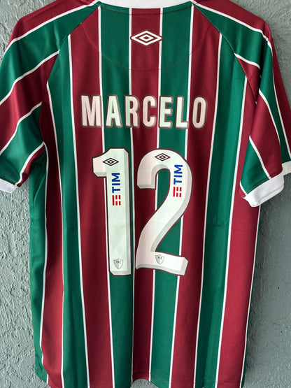 Fluminense Marcelo #12 Soccer Jersey Home Red Green Men