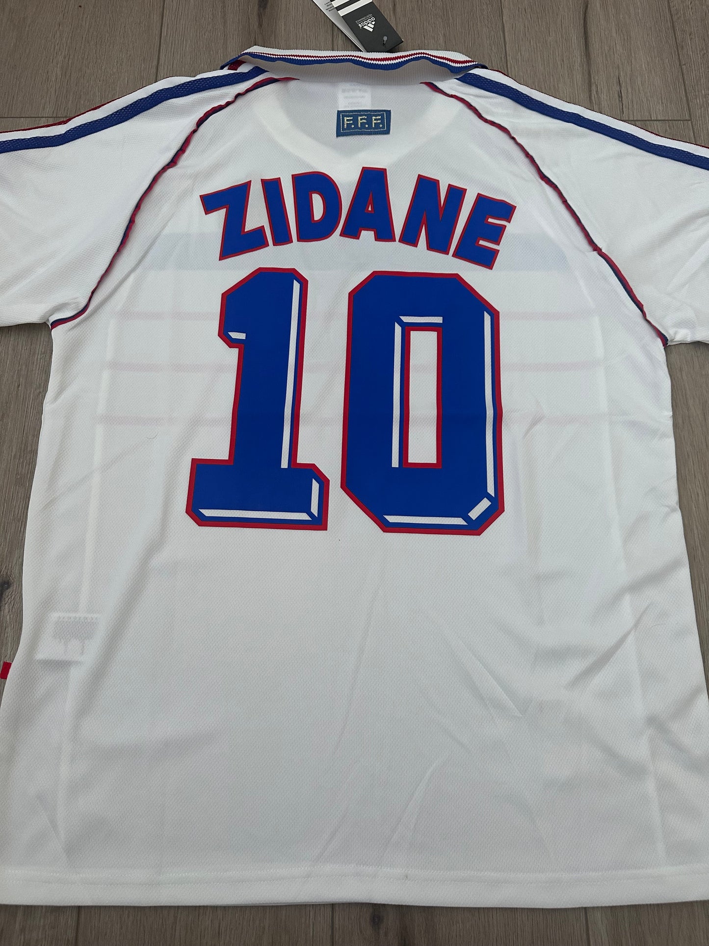 Zidane Zinedine #10 France Away White 1998 Soccer Jersey Regular Men’s size