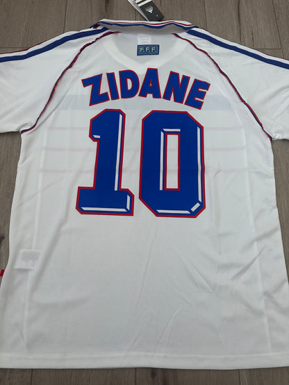 Zidane Zinedine #10 France Away White 1998 Soccer Jersey Regular Men’s size