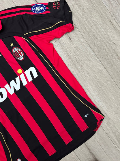 Milan Kaka 22 Retro 06-07 Home Soccer Jersey Home Red Black Men