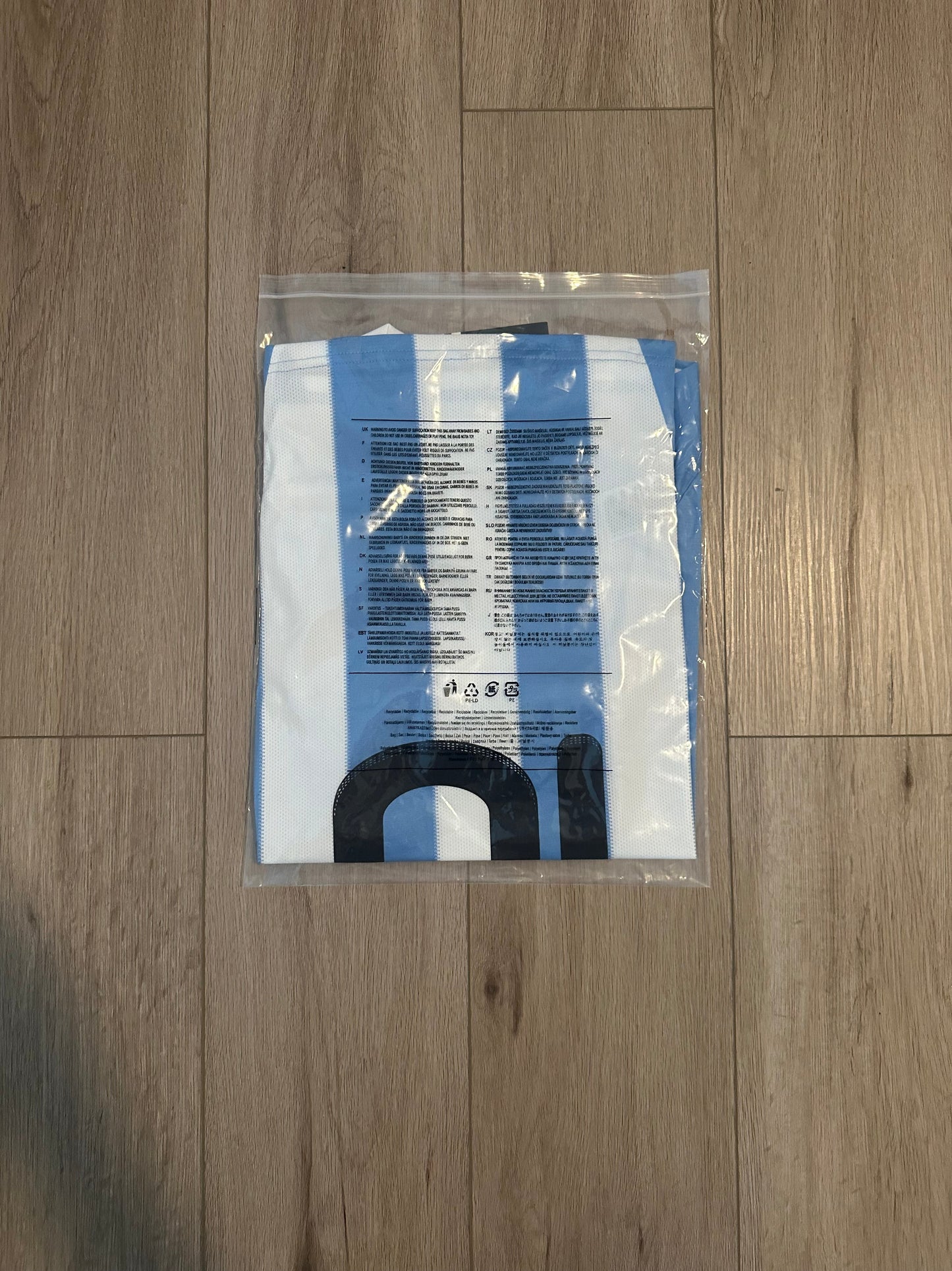 Argentina Lionel Messi 2010 Home Blue White Soccer Jersey Men