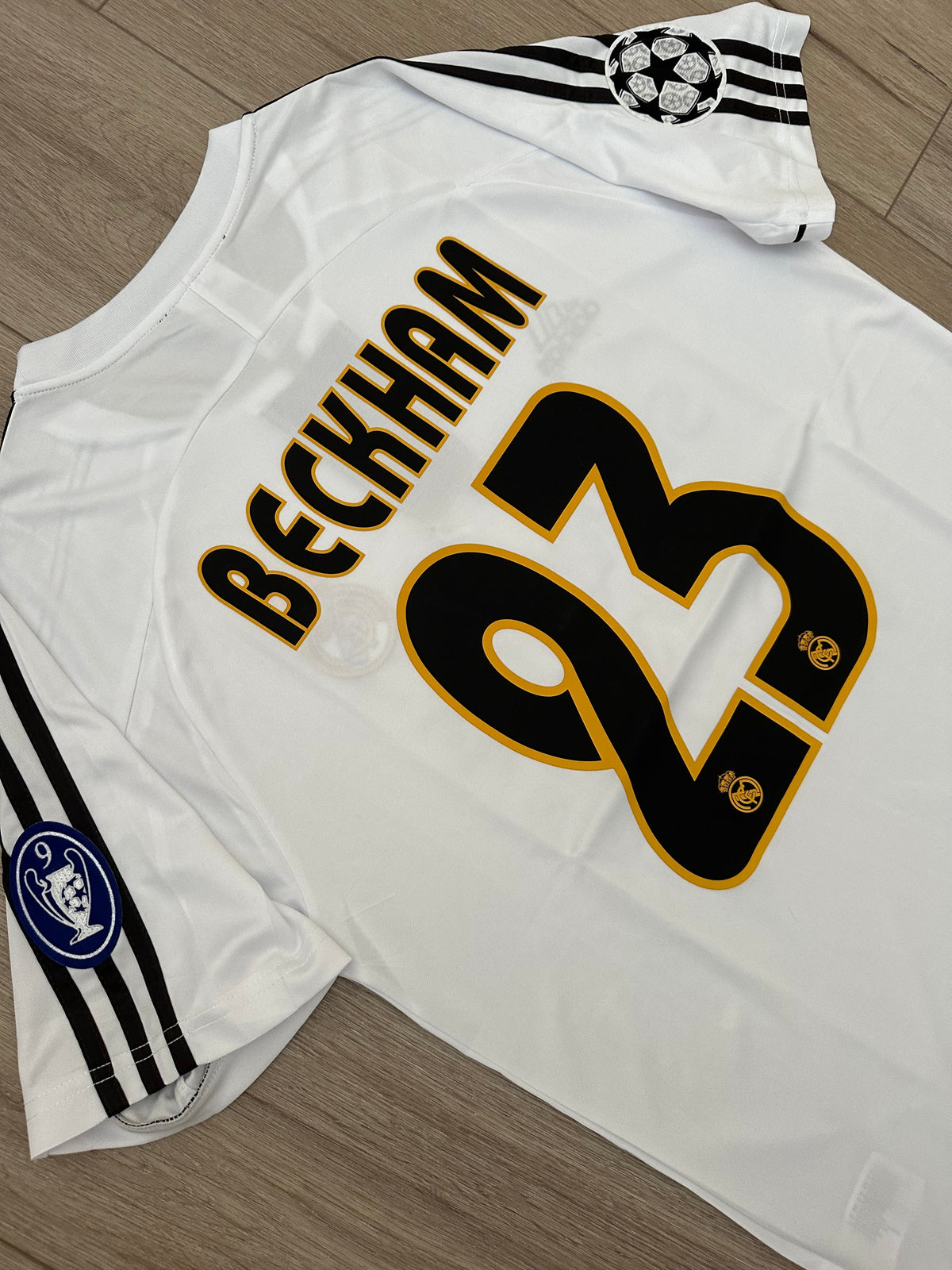 Real Madrid David Beckham #23 2003/04 Home White Retro Soccer Jersey Men Size S Deal