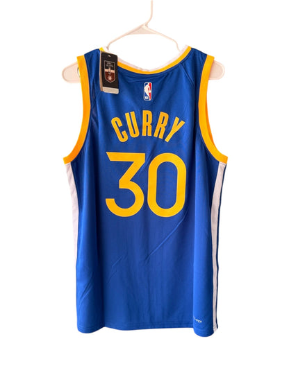 Warriors Stephen Curry #30 Blue Basketball Jersey Men