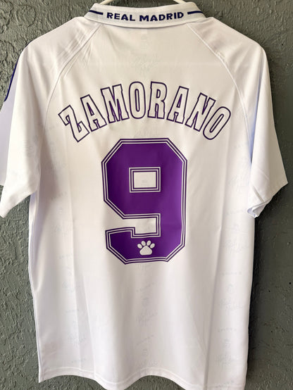Real Madrid Ivan Zamorano #9 1994/95 Home White Retro Soccer Jersey Men