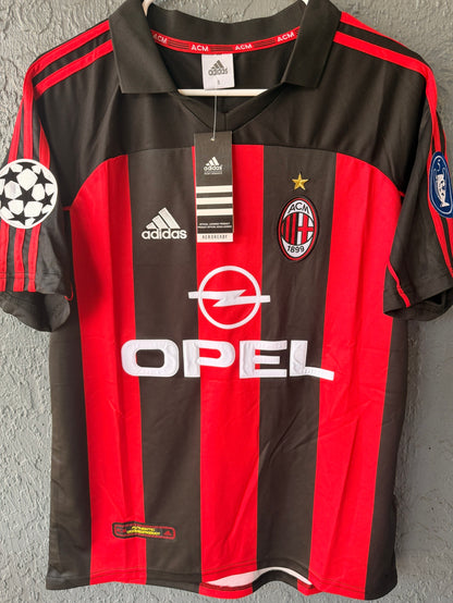 Milan 2000/01 Soccer Jersey Paolo Maldini Retro Men Size