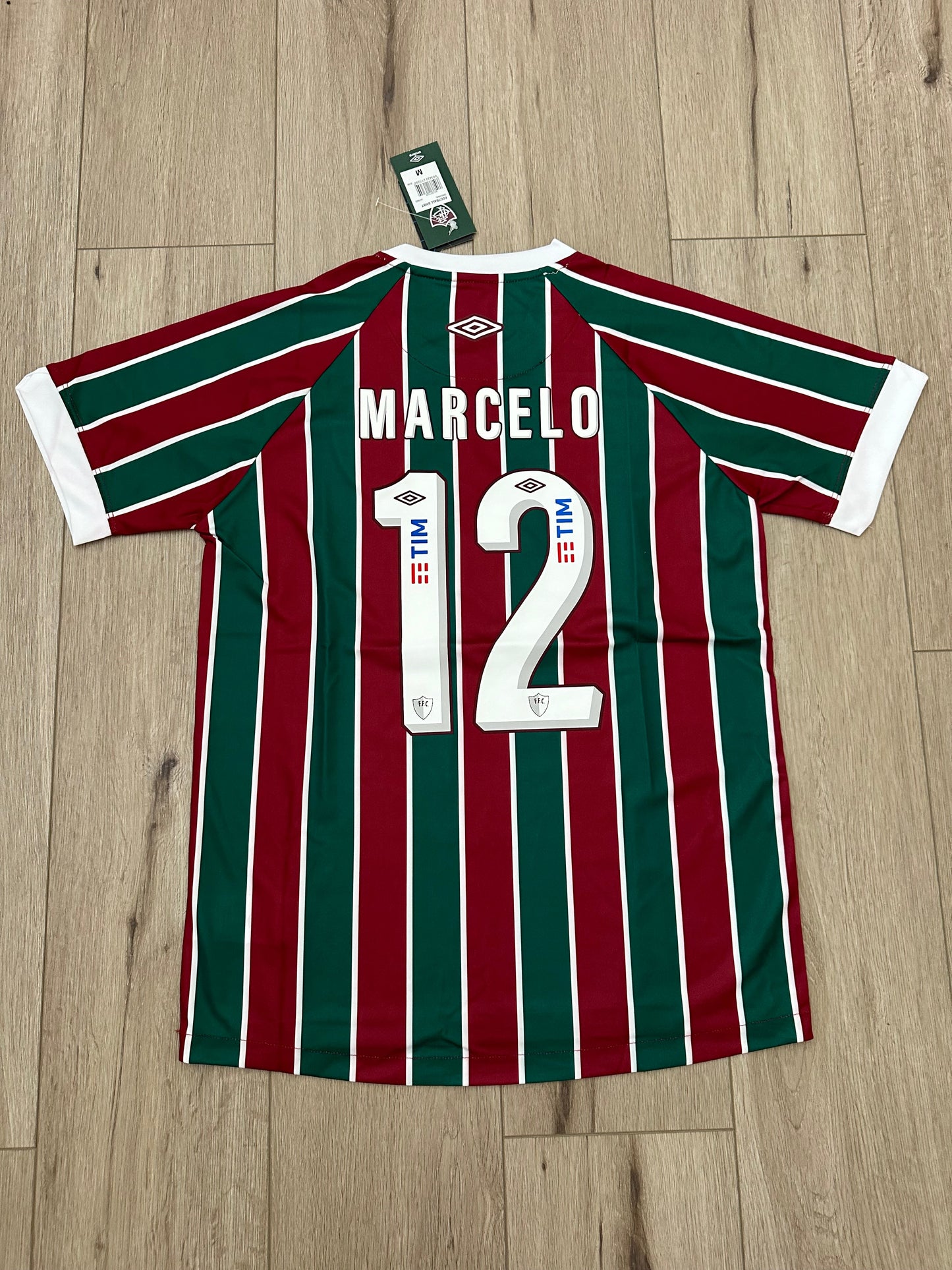 Fluminense Marcelo #12 Soccer Jersey Home Red Green Men