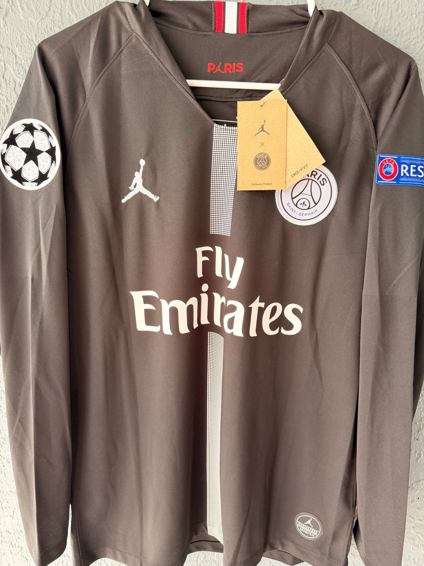 PSG Neymar Jr #10 2018/19 Black Long Sleeve Soccer Jersey Men