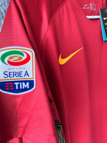 Roma Totti #10 2016/17 Farewell Tribute Home Red Soccer Jersey Men size