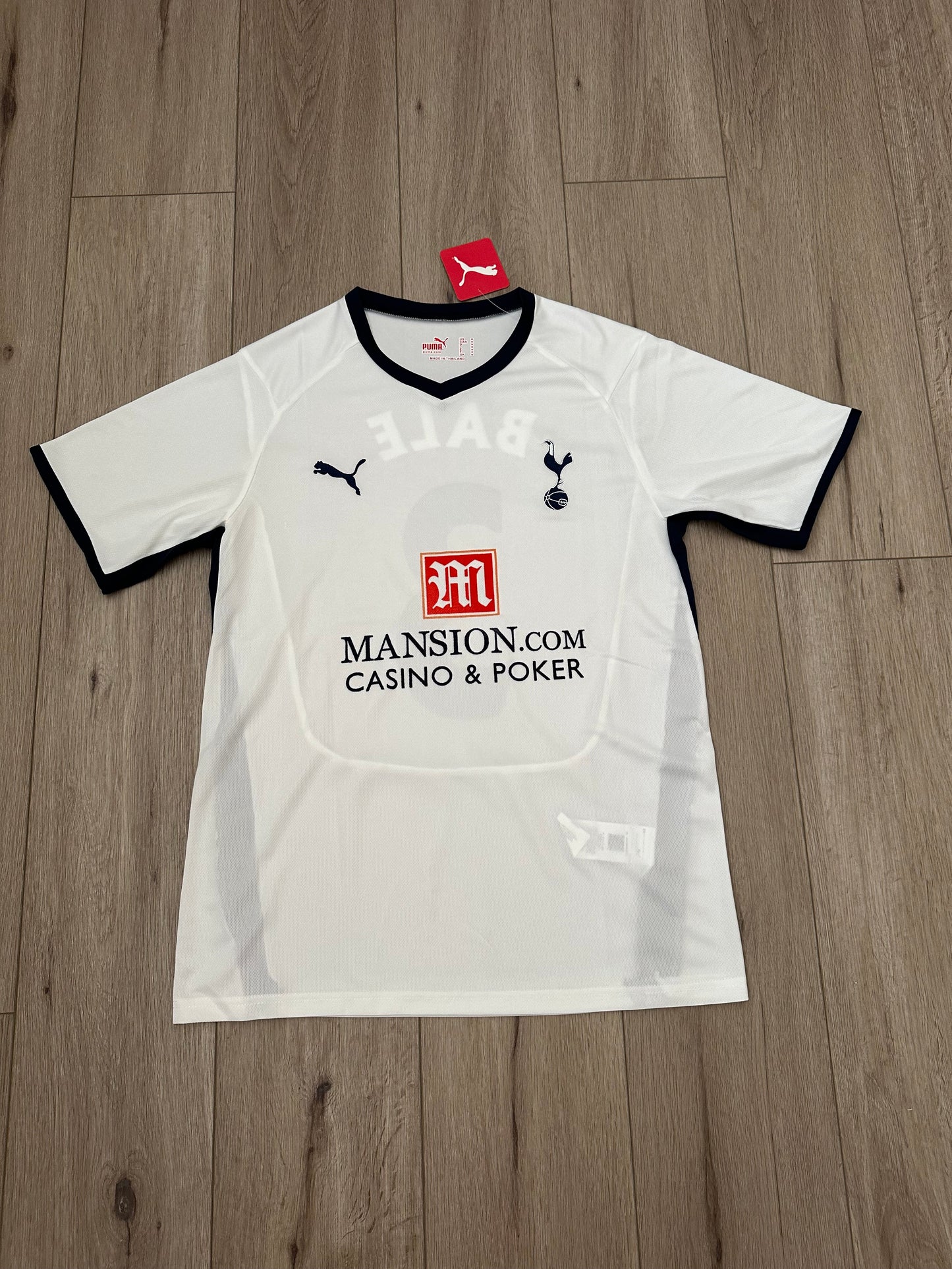 Tottenham Spurs 2008-09 Home Jersey Gareth Bale #3 White Retro Men’s Size