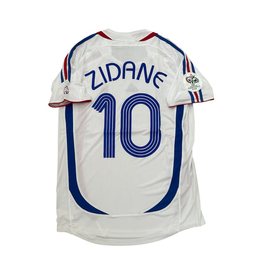 France Zinedine Zidane Retro Soccer Jersey #10 white FWC 2006 Final Shirt Men