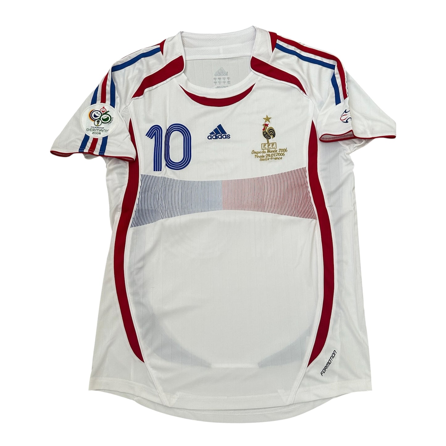 France Zinedine Zidane Retro Soccer Jersey #10 white FWC 2006 Final Shirt Men