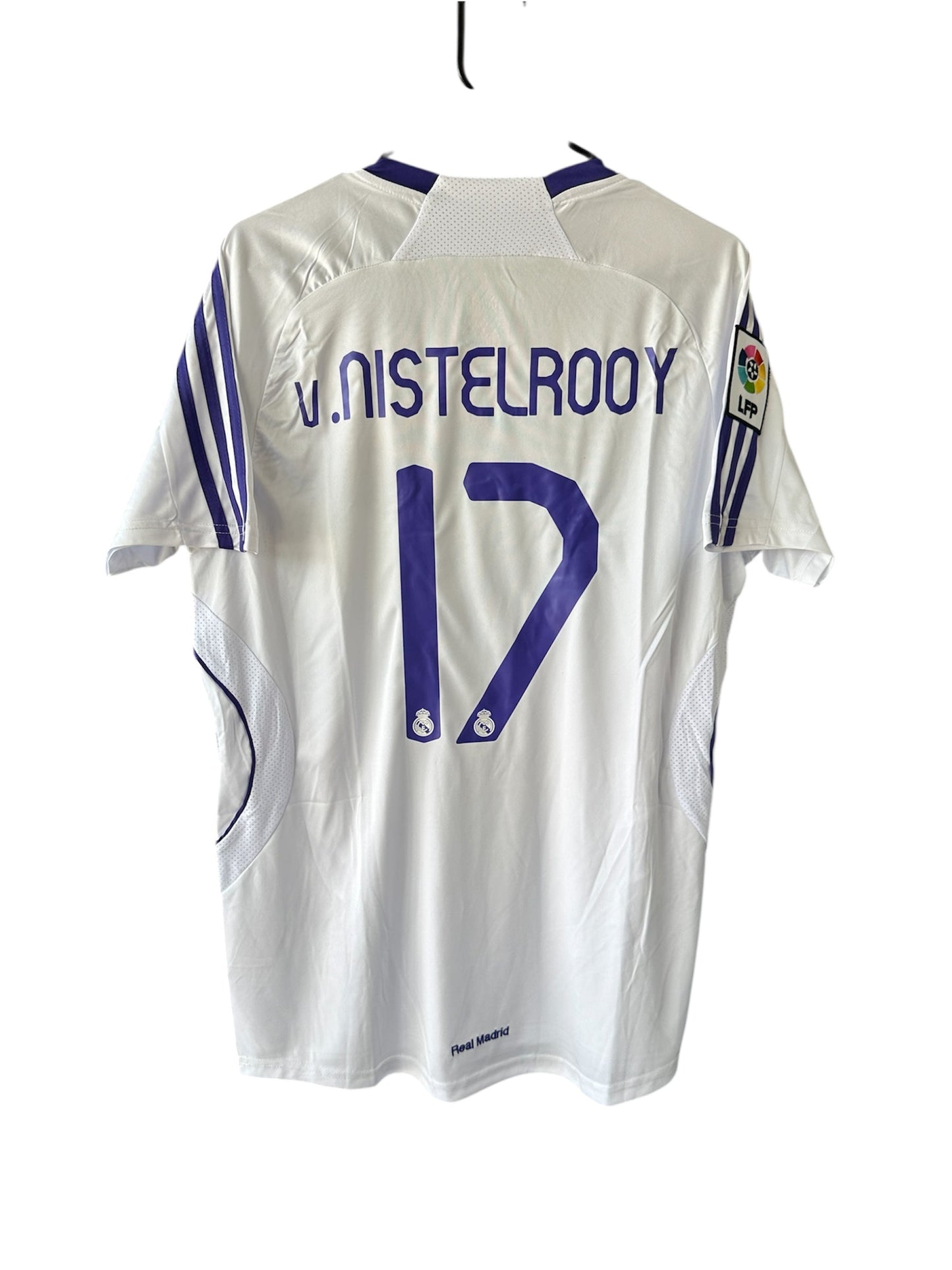 Real Madrid 2007/08 Home Retro Soccer Jersey – Ruud van Nistelrooy #17 – White – Men’s
