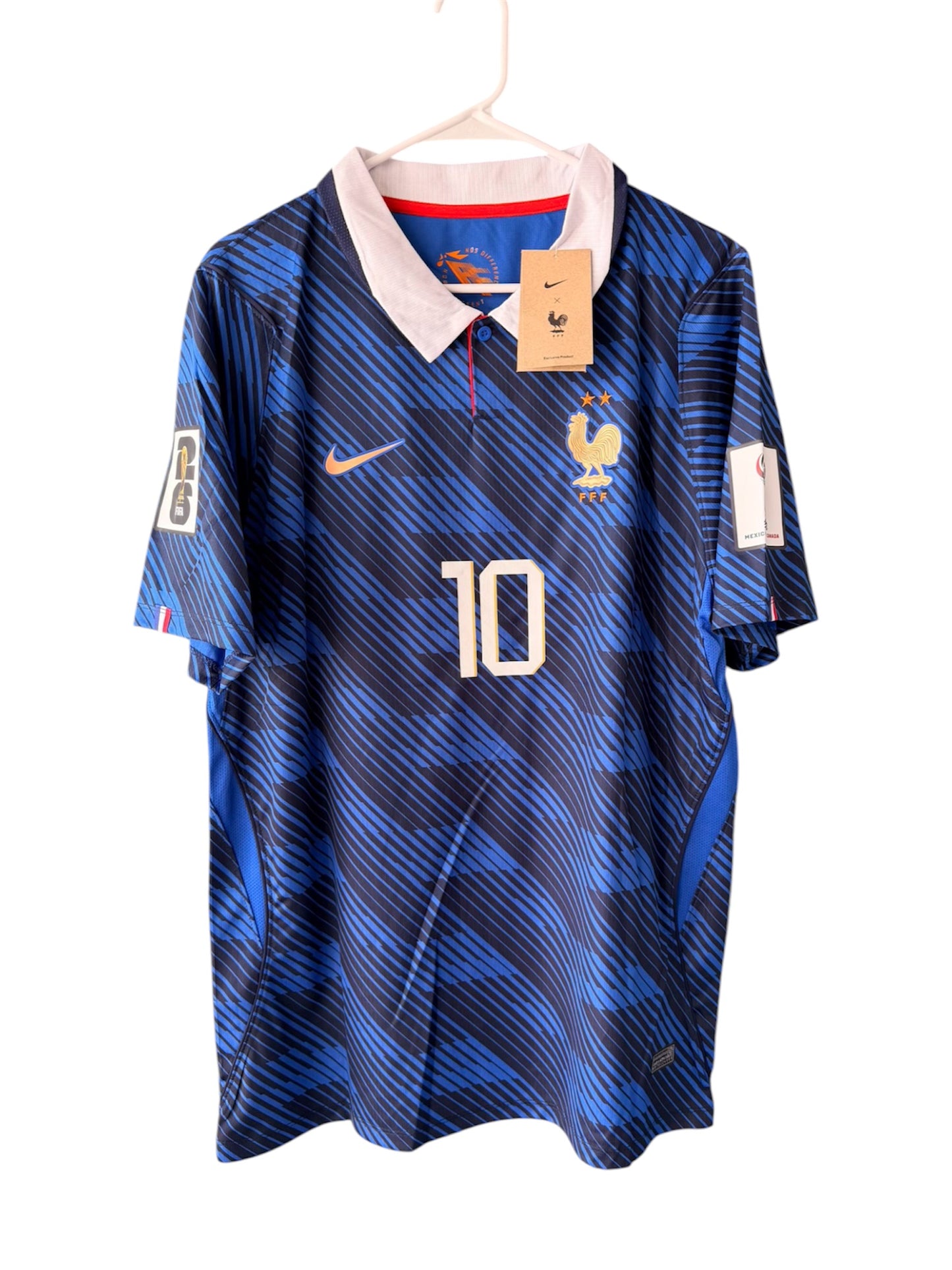 France Kylian Mbappe #10 2026 Blue Soccer Jersey Men