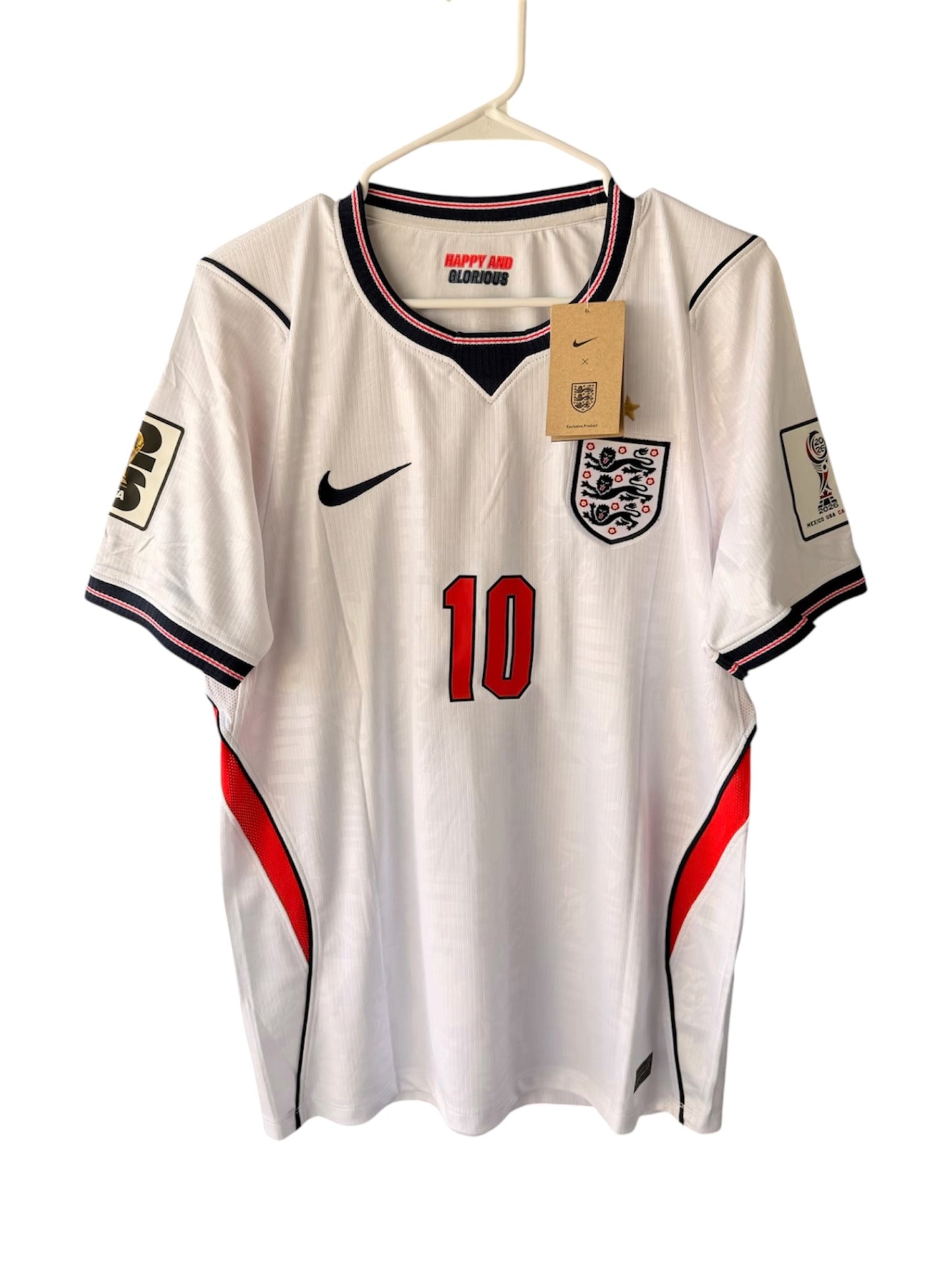 England 2026 Home Soccer Jersey – Jude Bellingham – White – Men’s