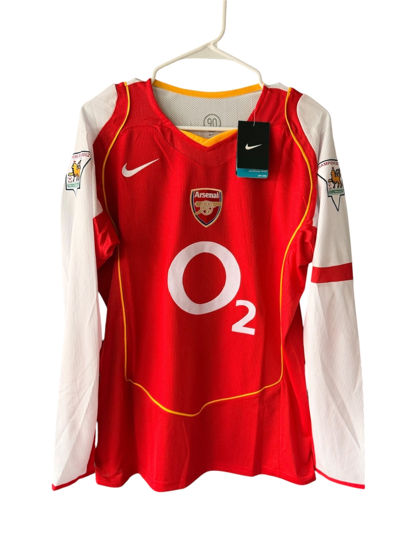 Arsenal Thierry Henry #14 2002/03 Home Long Sleeve Retro Soccer Jersey Men