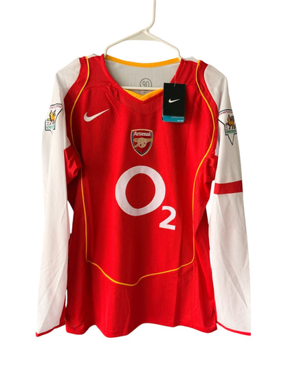 Arsenal Thierry Henry #14 2002/03 Home Long Sleeve Retro Soccer Jersey Men