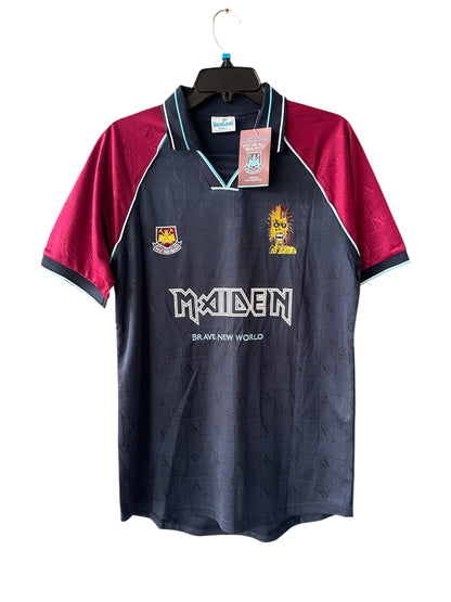 West Ham Retro Iron Maiden Jersey – Brave New World – Blue Red – Men’s