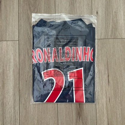 PSG Ronaldinho #21 2001/02 Home Blue Retro Soccer Jersey Men