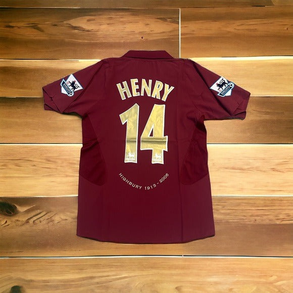 Arsenal Thierry Henry #14 2005/06 Red Retro Soccer Jersey Men