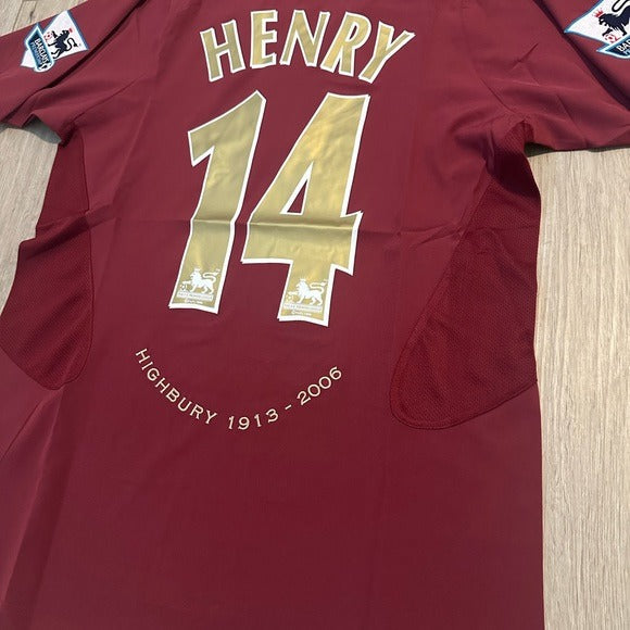 Arsenal Thierry Henry #14 2005/06 Red Retro Soccer Jersey Men