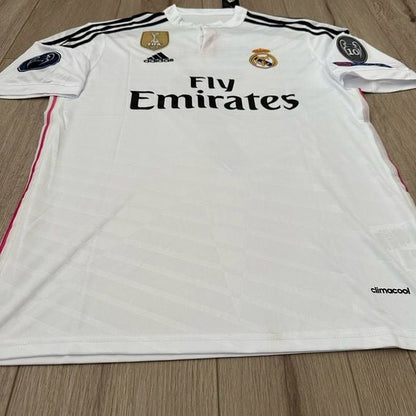 Real Madrid Retro 14/15 James Rodriguez #10 Soccer Jersey Champions Home Men