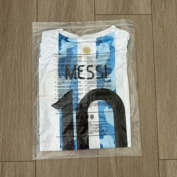 Argentina Messi 10 Soccer Jersey  Home Albiceleste 2021 Copa America Final Men