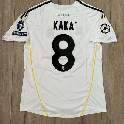 Real Madrid Kaka #8 2009/10 Home White Soccer Jersey Men