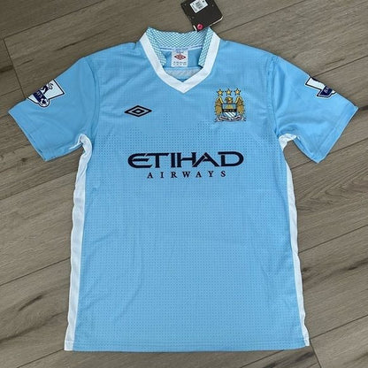 Manchester City Kun Aguero 2012 Soccer Jersey #16 Home Football Men Size Shirt