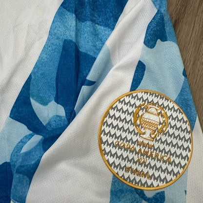 Argentina Messi 10 Soccer Jersey  Home Albiceleste 2021 Copa America Final Men