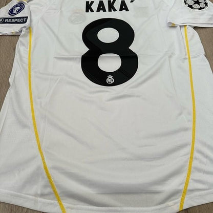 Real Madrid Kaka #8 2009/10 Home White Soccer Jersey Men