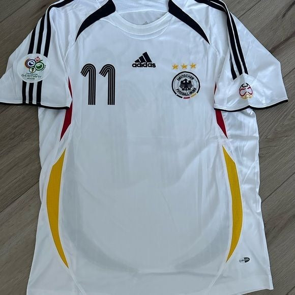 Germany Miroslav Klose #11 2006 Home White Retro Soccer Jersey Men